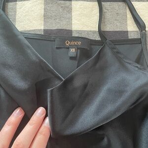 Quince Cowl Neck Silk Midi Dress